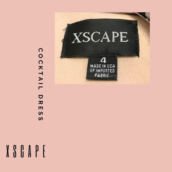 Cocktail off the shoulder dress by XSCAPE, size 4 - Picture 7 of 8